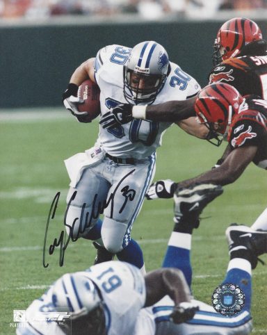 Cory Schlesinger signed 8x10 Lions