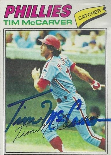 Tim McCarver signed Trading Card Phillies