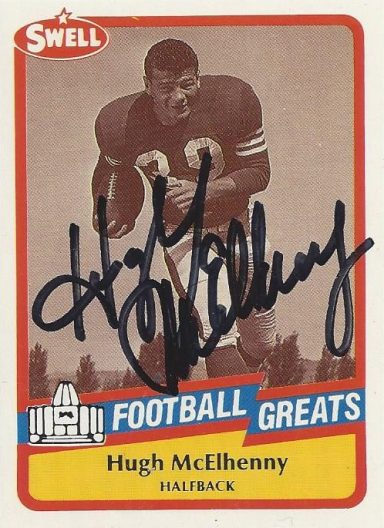 Hugh McElhenny signed Trading Card