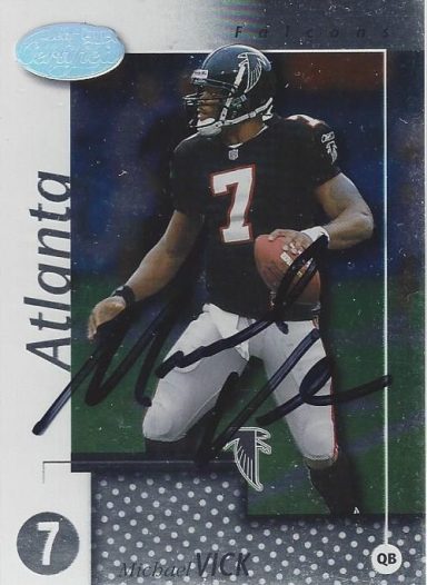 Michael Vick signed Trading Card Falcons