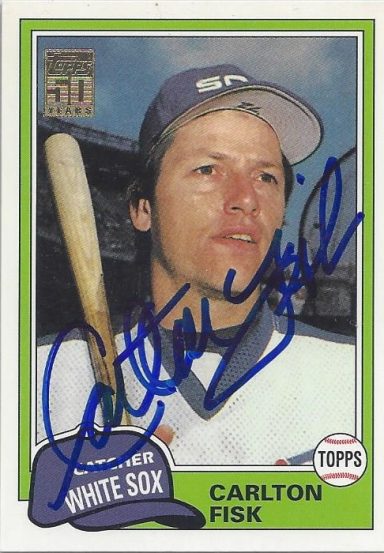 Carlton Fisk signed Trading Card Sox