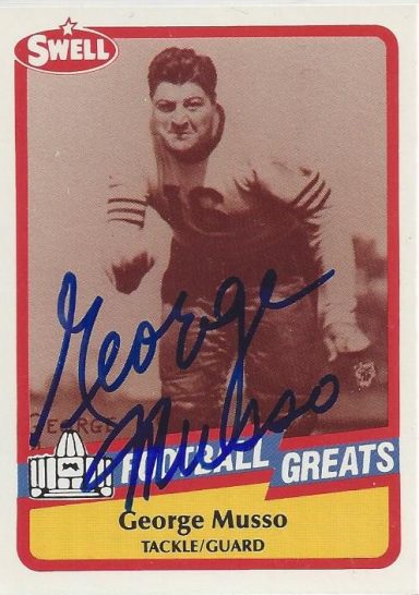 George Musso signed Trading Card