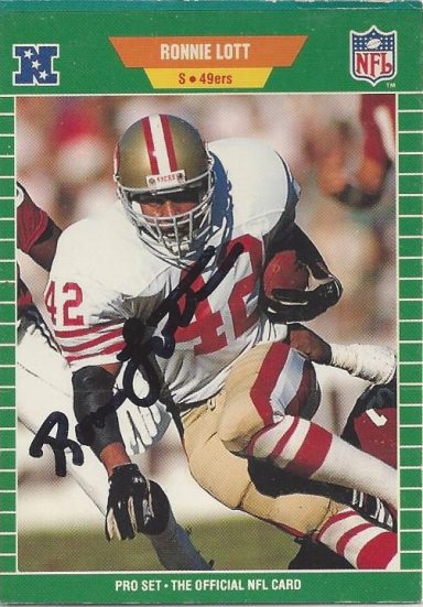 Ronnie Lott signed Trading Card 49ers