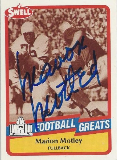 Marion Motley signed Trading Card