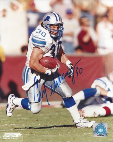 Cory Schlesinger signed 8x10 Lions