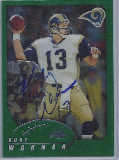 Kurt Warner signed Trading Card Rams