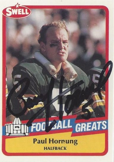 Paul Hornung signed Trading Card