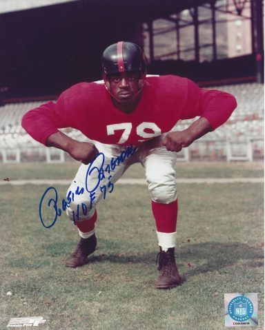 Roosevelt Brown signed 8x10 Giants