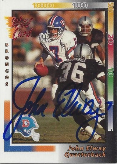 John Elway signed Trading Card Broncos