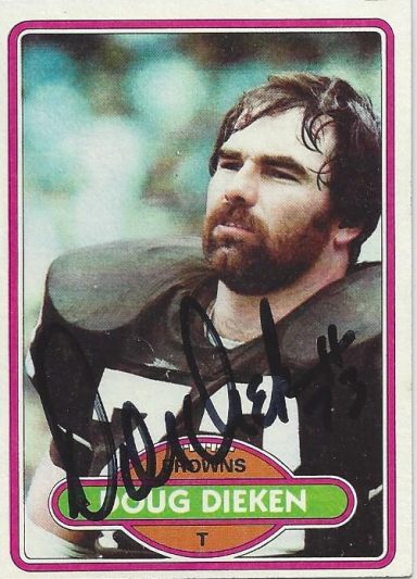 Doug Dieken signed Trading Card Browns