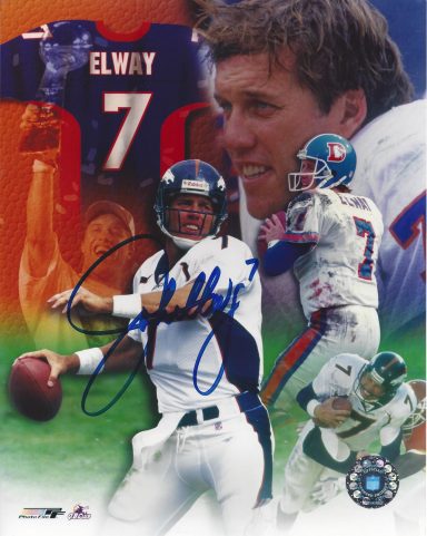 John Elway signed 8x10 Broncos