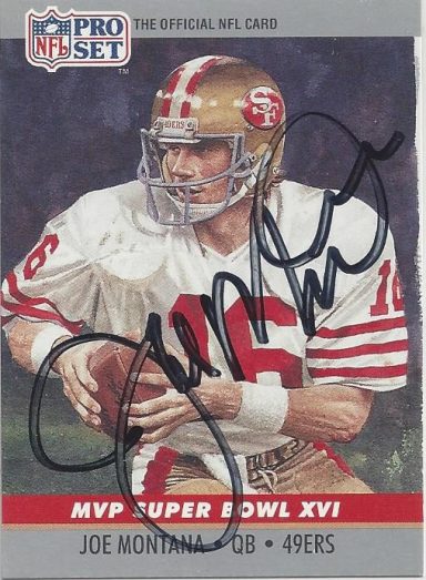 Joe Montana signed Trading Card 49ers