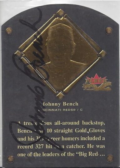 Johnny Bench signed Trading Card Sox