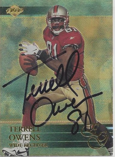 Terrell owens signed Trading Card 49ers