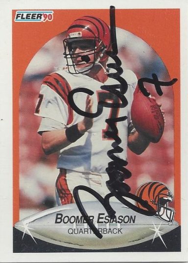 Boomer Esaison signed Trading Card Bengals