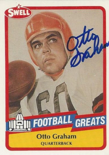 Otto Graham signed Trading Card