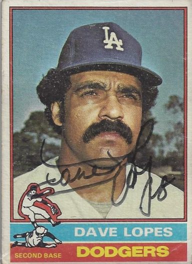 Dave Lopes signed Trading Card Dodgers