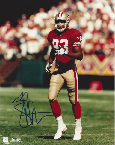 J.J. Stokes signed 8x10 SF 49ers