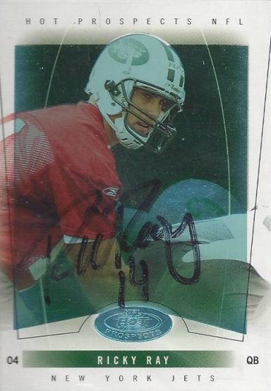 Ricky Ray signed Trading Card Jets