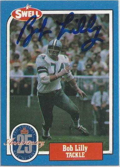 Bob Lilly signed Trading Card