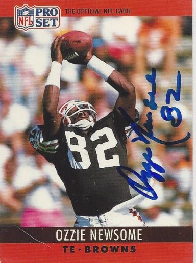 Ozzie Newsome signed Trading Card Browns