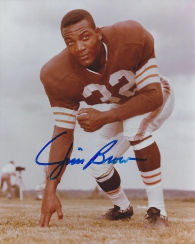 Jim Brown signed 8x10 Browns