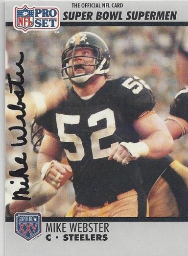 Mike Webster signed Trading Card