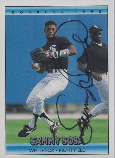 Sammy Sosa signed Trading Card Sox