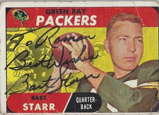 Bart Starr signed Trading Card Packers