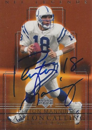 Peyton Manning signed Trading Card Colts