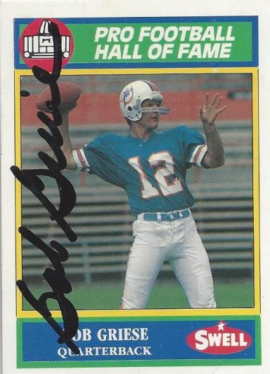 Bob Griese signed Trading Card