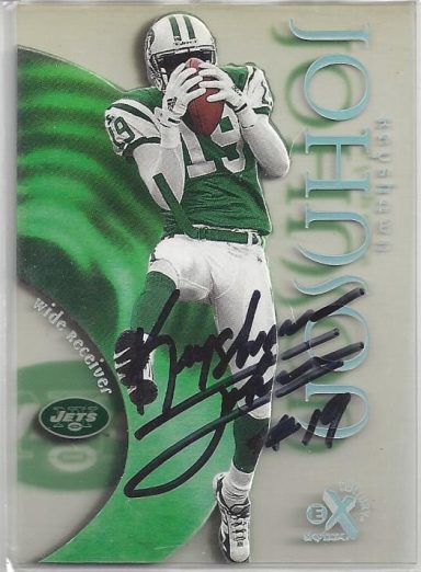 Keyshawn Johnson signed Trading Card Jets