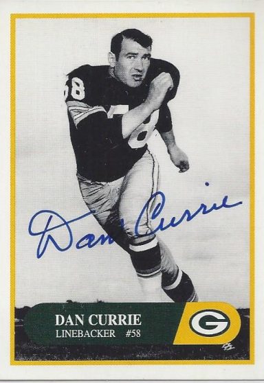 Dan Currie signed Trading Card Packers