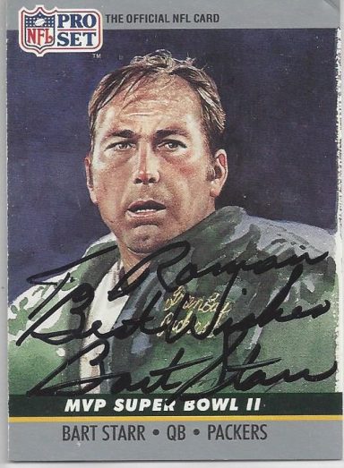 Bart Starr signed Trading Card