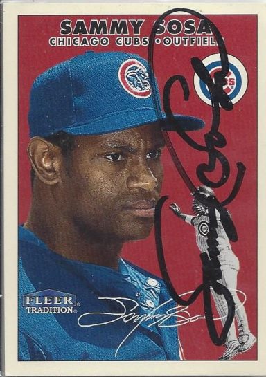 Sammy Sosa signed Trading Card Cubs