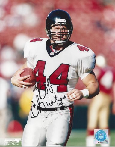 Bob Christian signed 8x10 Falcons