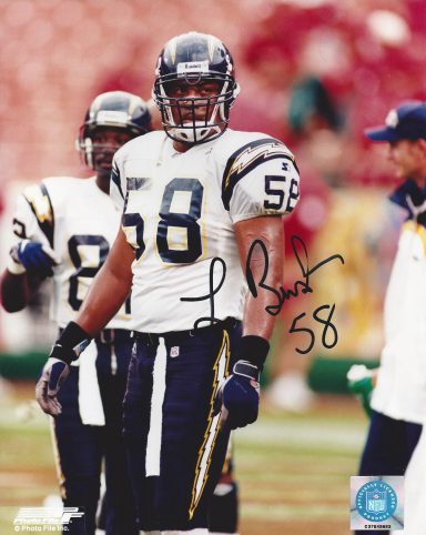 Lewis Bush signed 8x10 Chargers