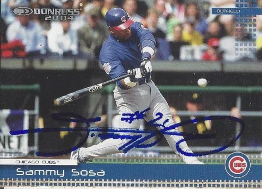 Sammy Sosa signed Trading Card Cubs