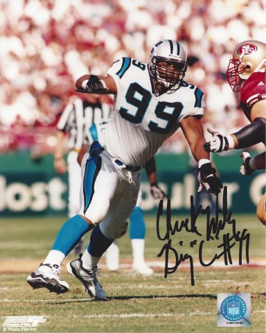 Chuck Wiley signed 8x10 Panthers