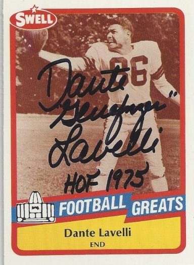 Dante Lavelli signed Trading Card