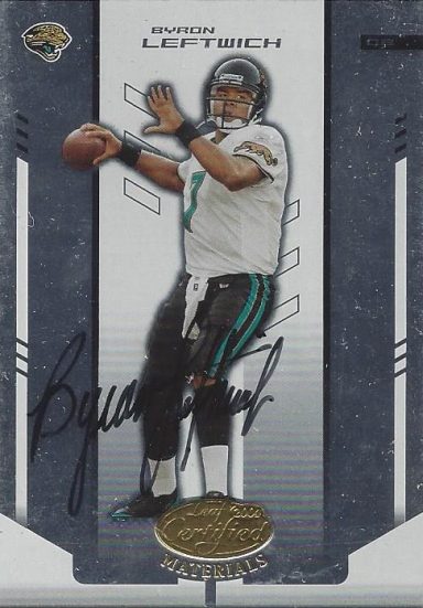 Byron Leftwich signed Trading Card Jaguars