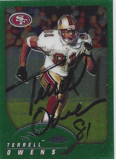 Terrell owens signed Trading Card 49ers