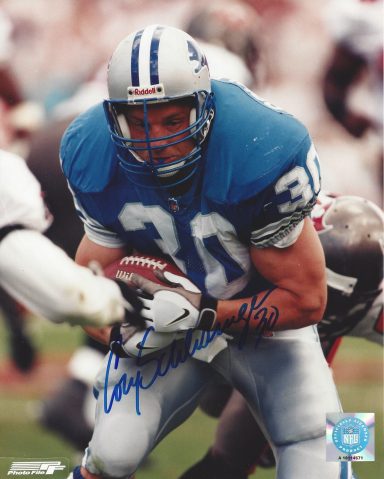 Cory Schlesinger signed 8x10 Lions