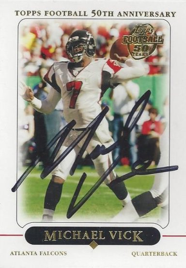 Michael Vick signed Trading Card Falcons