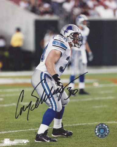 Cory Schlesinger signed 8x10 Lions