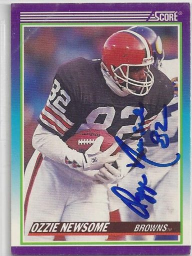 Ozzie Newsome signed Trading Card Browns