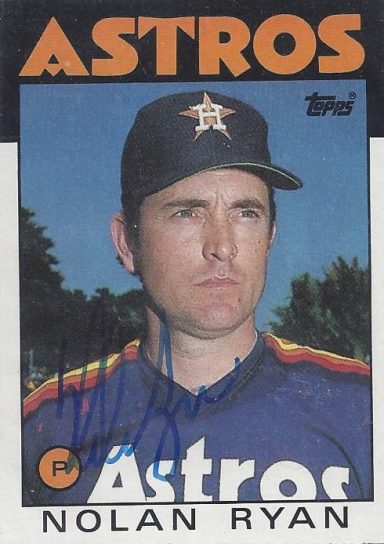 Nolan Ryan signed Trading Card Astros