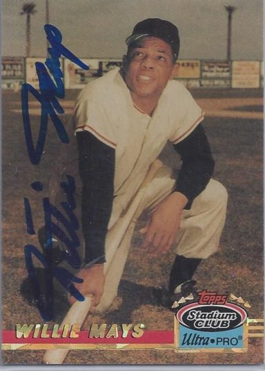 Willie Mays signed Trading Card Giants