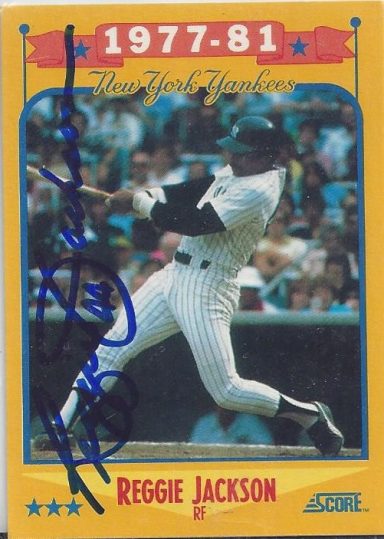 Reggie Jackson signed Trading Card Yankees