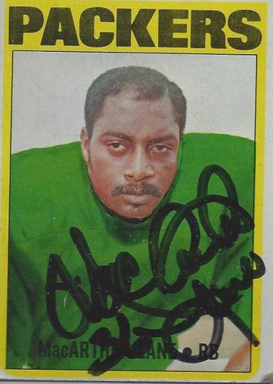 Mac Arthur Lane signed Trading Card Packers